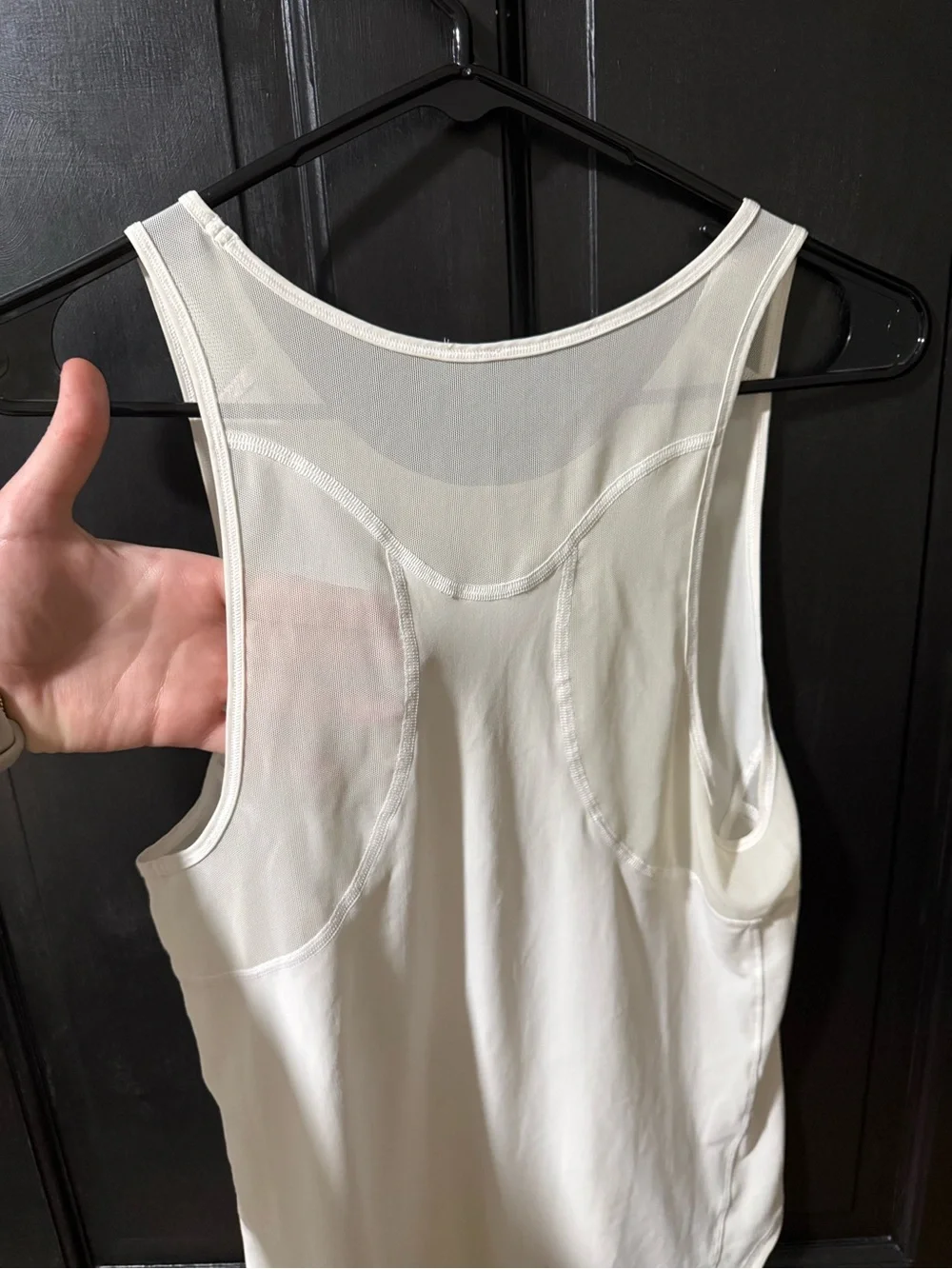 lululemon athletica White Mesh-Back Athletic Tank